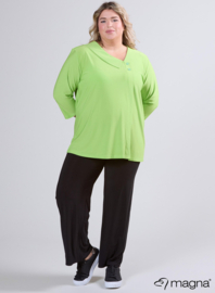 Comfy Button Flap Tunic (C-2504) 008-Lime Green