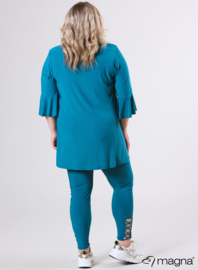 Flared Sleeves Relaxed Tunic (C-2503) 048-Petrol
