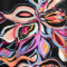 Flared Sleeves Relaxed Tunic (C-2503-PRINT) V72075-Colorful Flower Rose