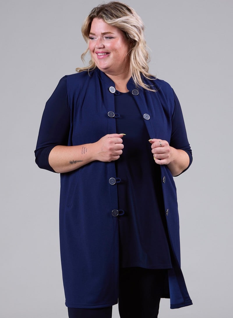 Button Gillet (N-2308) 017-Navy
