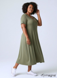 Long A-Line Dress (C-2203) 022-Light Khake