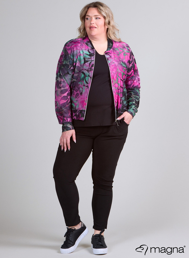Zip Jacket (K-2501-MSH) T87056-Drop Shapes Magenta-Green