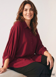 Button Down Flowy Tunic (C-2617) 032-Wine Red