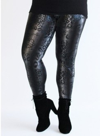 Legging Leather Look (F-23-LL-PR) 512001-Panther Black-Silver