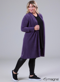 Open Front Loose Cardigan (N-2201-KNT) 024-Grape Purple