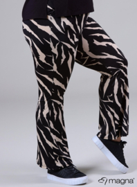 Relaxed Pocket Flared Pants (D-2403-PRINT) W15014-Big Dark Zebra Sand