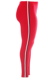 Legging lang streep (F-8001) 015-Rood