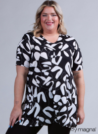 Short Sleeve A-lijn Shirt (B-9004-PRINT) V65001-Shapes BW