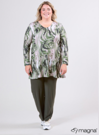 Long Sleeve A-Line Tunic (B-2401-PRINT) T70031-Pebble Waves Green
