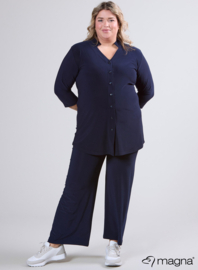Button Tunic V-Shaped Neckline (C-2506) 017-Navy