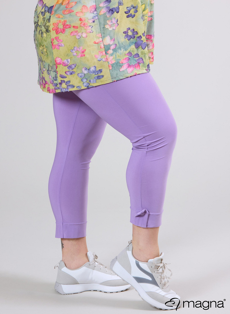 Legging met omslag en knoop (F-03) 003-Lila