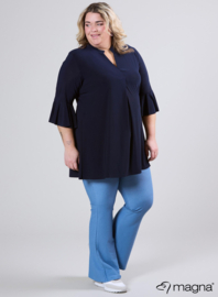 Flared Sleeves Relaxed Tunic (C-2503) 017-Navy