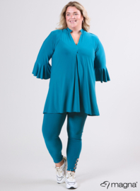 Flared Sleeves Relaxed Tunic (C-2503) 048-Petrol