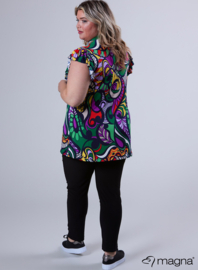 Sleeveless Frill Tunic (C-2305-PR) V63058-Wall Art Green