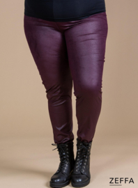 Leather Look Legging (ZF-LE-1008) 026-Aubergine