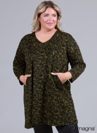 Relaxed Fit Tunic (C-2324-HVP) U91008-Digital Waves Lime