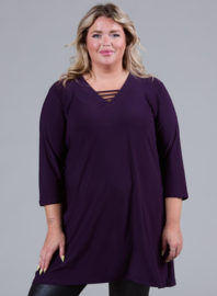 Relaxed V-Strap tunic (C-2320) 059-Dr.Purple