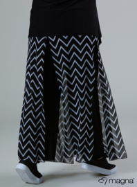 Broek Basic met chiffon laag(D-4003-PR) 310001-Zig Zag Big
