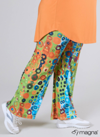 Broek Basic (D-03-PRINT) T41019-Wall Deco Green-Orange