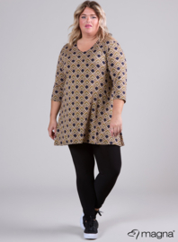 Lange basic shirt (B-6004-VP-MB) X94065-Triangle Geometric Ochre