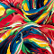 Roll Sleeve Top (B-9001-PR) V22048-Paint Wavers Red/Petrol