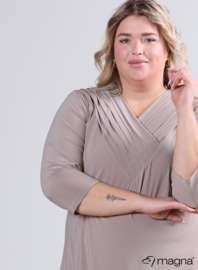 V-Pleated Shirt (B-2501) 014-Sand