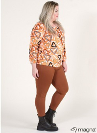 Shirt met Elastiek (B-8022-VISPR) Z04019-Tringle Print Orange