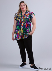 Sleeveless Frill Tunic (C-2305-PR) V63058-Wall Art Green