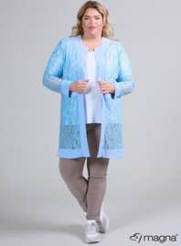 Open Lace Cardigan (N-2501) 004-Sky Blue