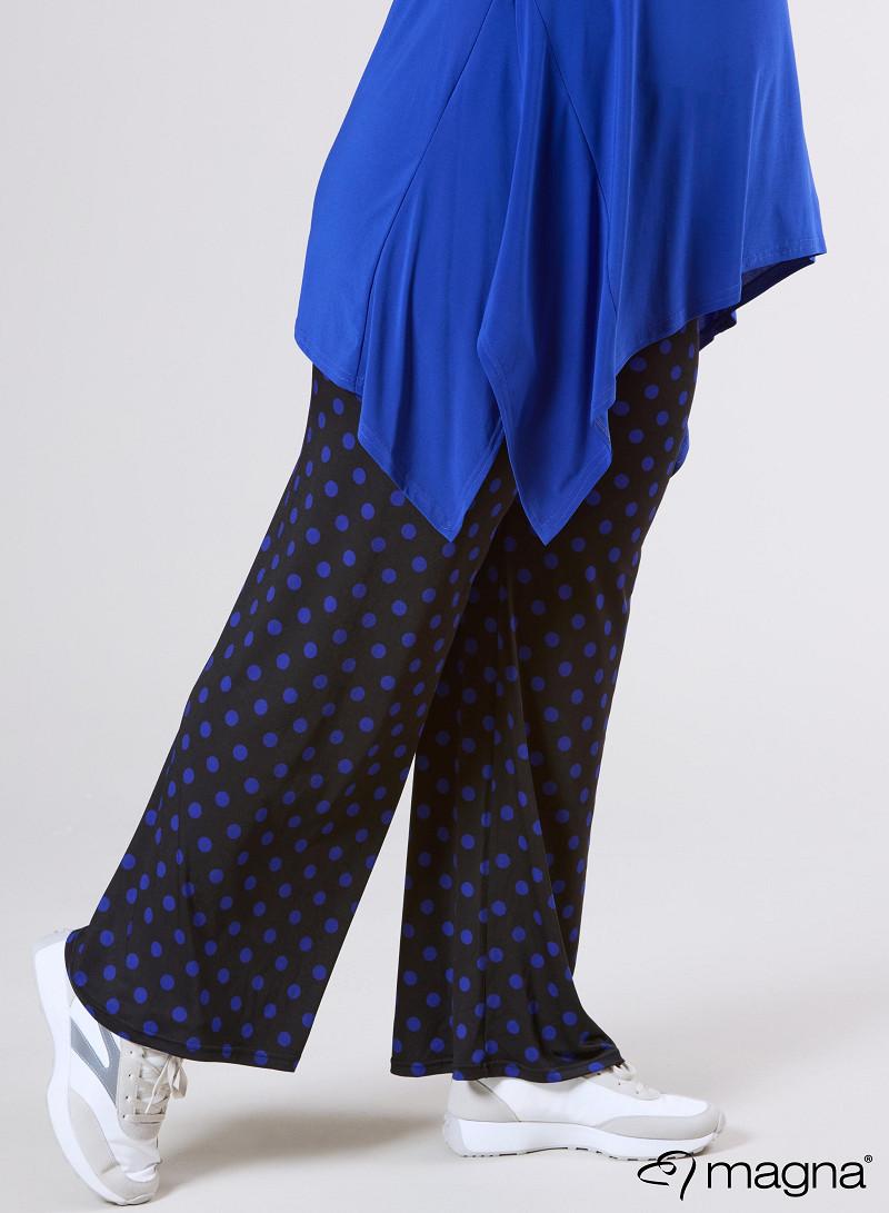 Broek Basic (D-03-PR) 411060-Medium Polka Royal Blue