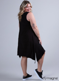 A-Shaped Sleeveless Split Dress (C-2323) 001-Zwart