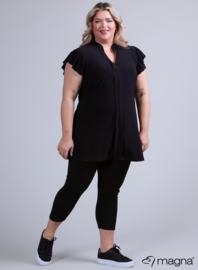Sleeveless Frill Tunic (C-2305) 001-Zwart