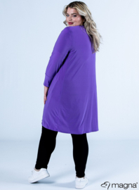 Open Front Loose Cardigan (N-2201) 021-Purple