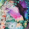 Short Sleeve A-lijn Shirt (B-9004-PRINT) T21058-Flower Jungle Green