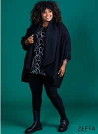 Oversized  Knitted Cardigan (SF-SW-2001) 001-Zwart