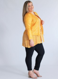Kort Leather Look jasje (K-31-LL) 078-Mango Yellow