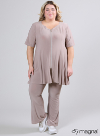 A-Line Shaped Zipper Tunic (C-2605) 014-Sand