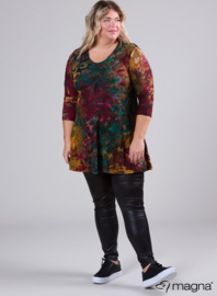 Lange basic shirt (B-6004-MSH) U51038-Fall Leaves Green-Red