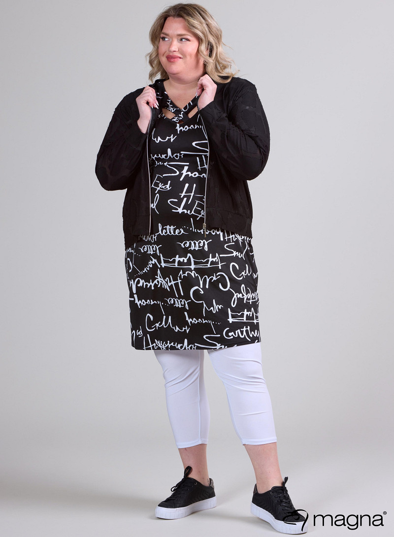 Zip Jacket (K-2501-MSHS) U01001-Waves Black