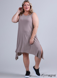 A-Shaped Sleeveless Split Dress (C-2323) 014-Sand