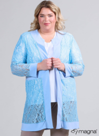 Open Lace Cardigan (N-2501) 004-Sky Blue