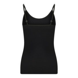 RJ-Pure Color  Spaghetti Top -  007-Zwart