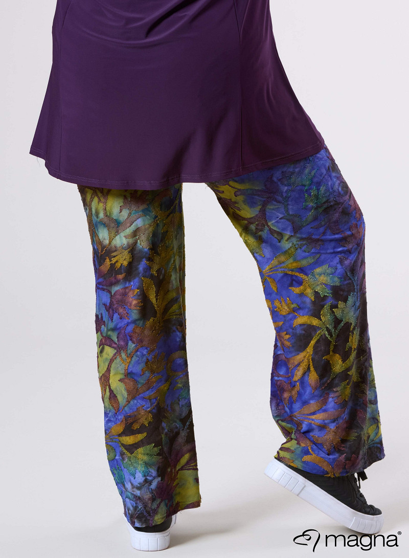 Broek Basic (D-03-MSH) U51059-Fall Leaves Purple