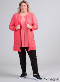 Open Lace Cardigan (N-2501) 066-Coral