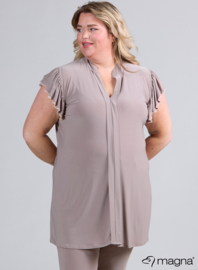Sleeveless Frill Tunic (C-2305) 014-Sand