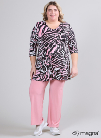 Lange basic shirt (B-6004-PRINT) T40075-Art Zebra Dust Pink