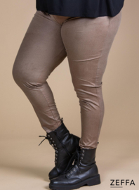 Leather Look Legging (ZF-LE-1008) 061-Taupe