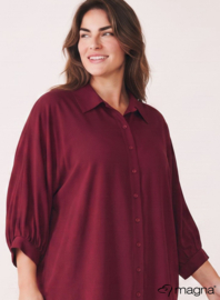 Button Down Flowy Tunic (C-2617) 032-Wine Red