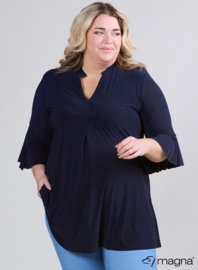 Flared Sleeves Relaxed Tunic (C-2503) 017-Navy
