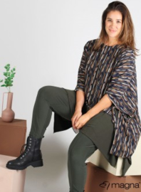 Chiffon Double layer print (M-2110PR) Z19031-Stripes Green